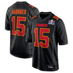 Silnrao KC.Chiefs #15 Patrick Mahomes Black Super Bowl LVIII Carbon Fashion Game Player Jersey American Stitched Jerseys