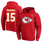 Silnrao KC.Chiefs #15 Patrick Mahomes Player Red Pullover Hoodies Stitched Jerseys