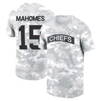 Silnrao KC.Chiefs #15 Patrick Mahomes Player Salute to Service Hoodies & T-Shirts Stitched Jerseys