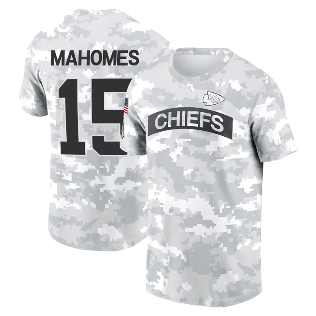 Silnrao KC.Chiefs #15 Patrick Mahomes Player Salute to Service Hoodies & T-Shirts Stitched Jerseys