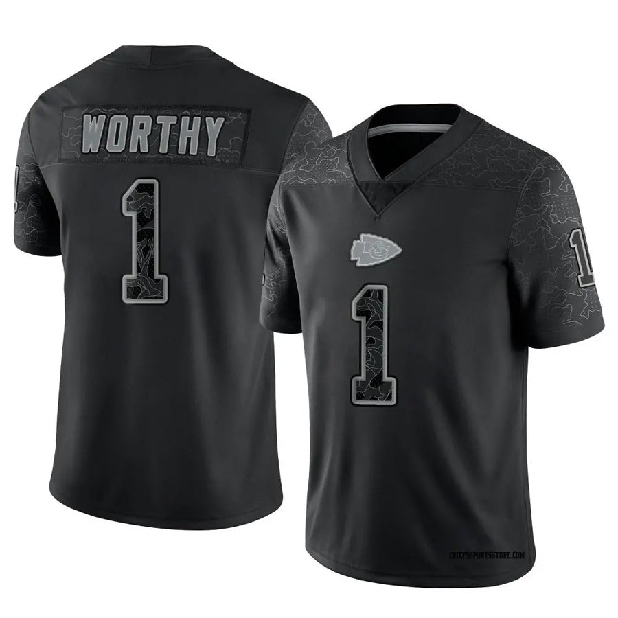 Silnrao KC.Chiefs #1 Xavier Worthy Player Black RFLCTV Limited Stitched Jerseys