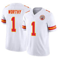 Silnrao KC.Chiefs #1 Xavier Worthy Player White Vapor F.U.S.E. Limited Stitched Jerseys
