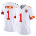 Silnrao KC.Chiefs #1 Xavier Worthy Player White Vapor F.U.S.E. Limited Stitched Jerseys