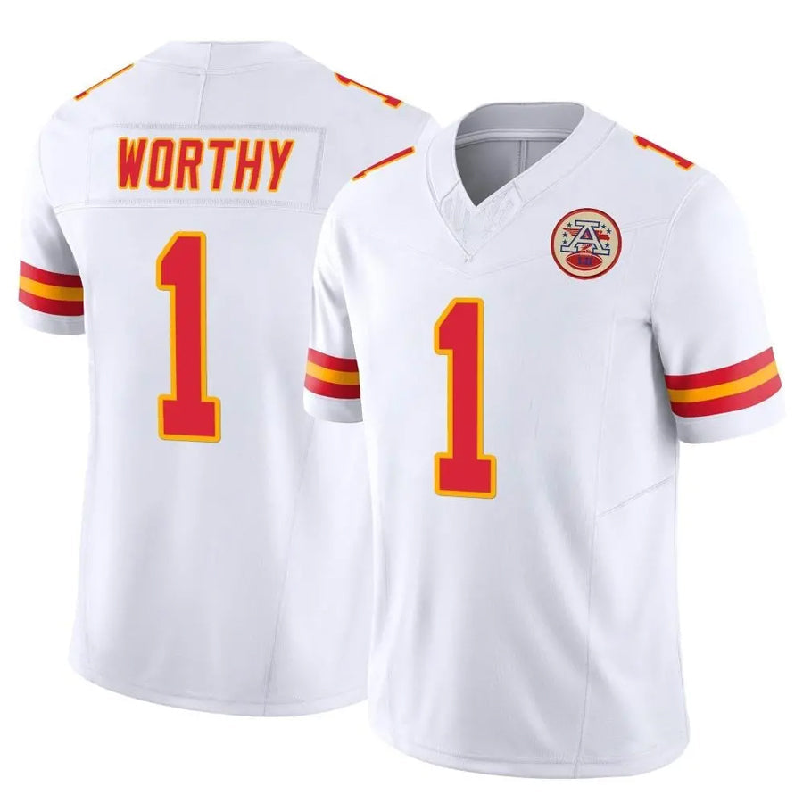 Silnrao KC.Chiefs #1 Xavier Worthy Player White Vapor F.U.S.E. Limited Stitched Jerseys