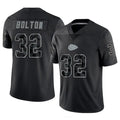 Silnrao KC.Chiefs #32 Nick Bolton Player Black RFLCTV Limited Stitched Jerseys