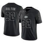 Silnrao KC.Chiefs #32 Nick Bolton Player Black RFLCTV Limited Stitched Jerseys