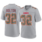 Silnrao KC.Chiefs #32 Nick Bolton Player Gray Limited Game Stitched Jerseys