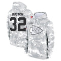 Silnrao KC.Chiefs #32 Nick Bolton Player Salute to Service Hoodies Stitched Jerseys