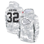 Silnrao KC.Chiefs #32 Nick Bolton Player Salute to Service Hoodies Stitched Jerseys