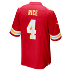 Silnrao KC.Chiefs #4 Chiefs Rashee Rice Red Game Stitched Jerseys