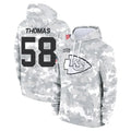 Silnrao KC.Chiefs #58 Derrick Thomas Player Arctic Camo Salute to Service Hoodies Stitched Jerseys