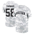 Silnrao KC.Chiefs #58 Derrick Thomas Player Salute to Service Hoodies & T-Shirts Stitched Jerseys