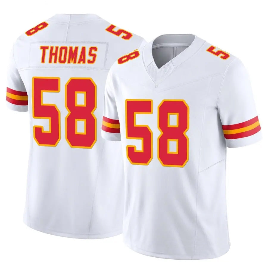 Silnrao KC.Chiefs #58 Derrick Thomas Player White Vapor F.U.S.E. Limited Stitched Jerseys