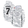 Silnrao KC.Chiefs #7 Harrison Butker Player Arctic Camo Salute to Service Hoodies Stitched Jerseys