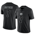 Silnrao KC.Chiefs #7 Harrison Butker Player Black RFLCTV Limited Stitched Jerseys