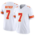 Silnrao KC.Chiefs #7 Harrison Butker Player White Vapor F.U.S.E. Limited Stitched Jerseys