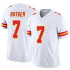 Silnrao KC.Chiefs #7 Harrison Butker Player White Vapor F.U.S.E. Limited Stitched Jerseys