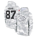 Silnrao KC.Chiefs #87 Travis Kelce Player Arctic Camo Salute to Service Hoodies Stitched Jerseys