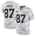 Silnrao KC.Chiefs #87 Travis Kelce Player Arctic Camo Salute to Service Limited Stitched Jerseys