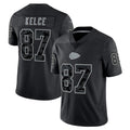 Silnrao KC.Chiefs #87 Travis Kelce Player Black RFLCTV Limited Stitched Jerseys