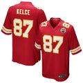 Silnrao KC.Chiefs #87 Travis Kelce Player Red Team Color Game Stitched Jerseys