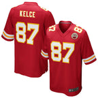 Silnrao KC.Chiefs #87 Travis Kelce Player Red Team Color Game Stitched Jerseys