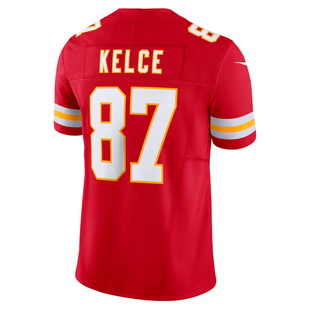 Silnrao KC.Chiefs #87 Travis Kelce Red Vapor F.U.S.E. Limited Stitched Jerseys