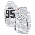 Silnrao KC.Chiefs #95 Chris Jones Player Arctic Camo Salute to Service Hoodies Stitched Jerseys
