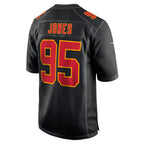 Silnrao KC.Chiefs #95 Chris Jones Player Black Fashion Game Stitched Jerseys