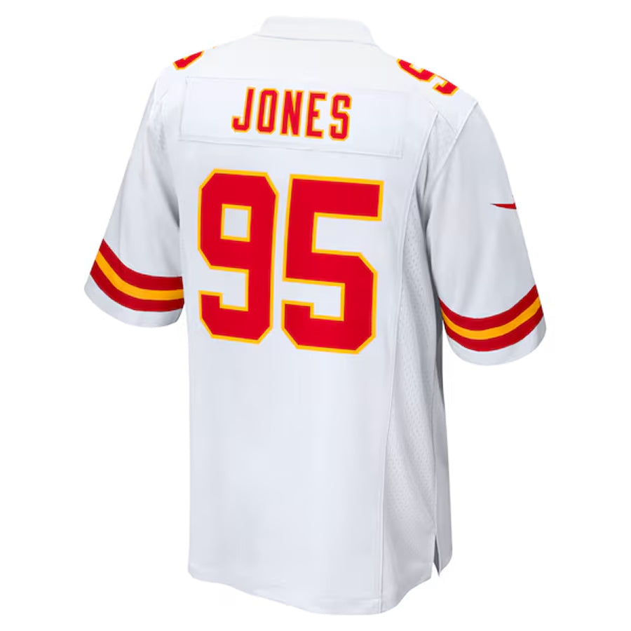 Silnrao KC.Chiefs #95 Chris Jones Player White Home Game Stitched Jerseys