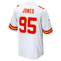 Silnrao KC.Chiefs #95 Chris Jones Player White Home Game Stitched Jerseys