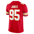 Silnrao KC.Chiefs #95 Chris Jones Red Team Vapor F.U.S.E. Stitched Limited Jerseys