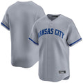 Silnrao KC.Royals Gray Limited Home Blank Player Stitched Jerseys