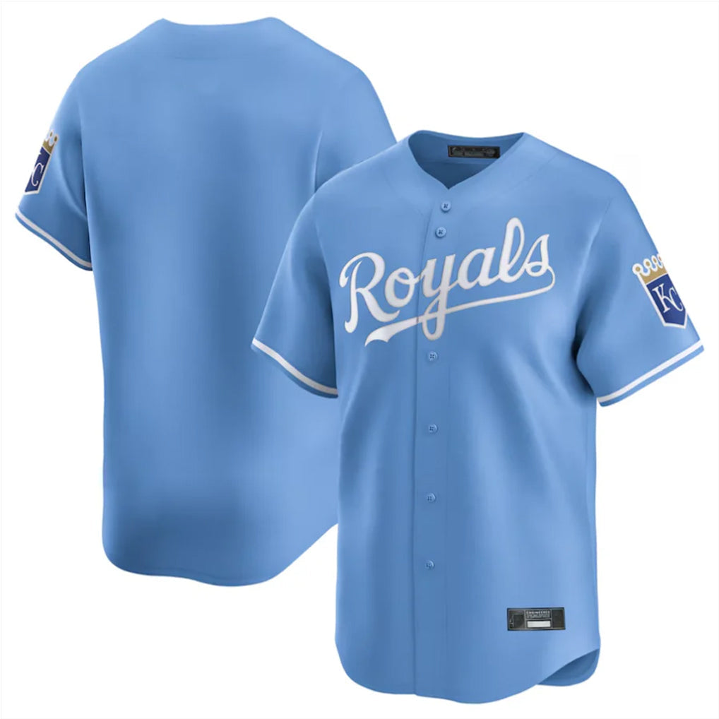Silnrao KC.Royals Light Blue Alt Limited Home Blank Player Stitched Jerseys