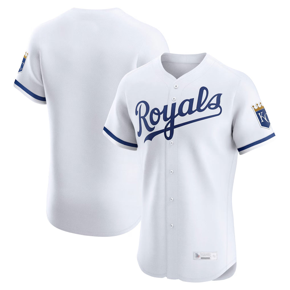 Silnrao KC.Royals White Alt Limited Elite Home Blank Player Stitched Jerseys