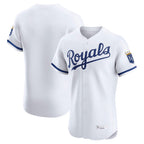 Silnrao KC.Royals White Alt Limited Elite Home Blank Player Stitched Jerseys