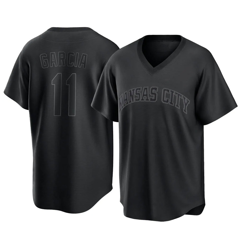 Silnrao KC.Royals #11 Maikel Garcia Player Black Fashion Game Stitched Jerseys