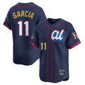 Silnrao KC.Royals #11 Maikel Garcia Player Navy Limited American League All-Star Edition Stitched Jerseys