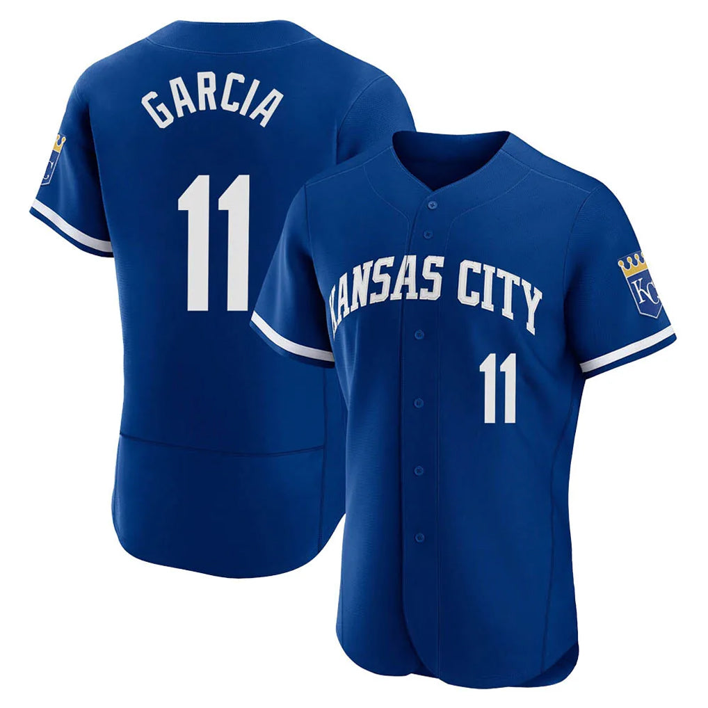 Silnrao KC.Royals #11 Maikel Garcia Player Royal City Connect Limited Elite Home Game Stitched Jerseys