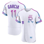 Silnrao KC.Royals #11 Maikel Garcia Player White 2026 City Connect Limited Elite Home Stitched Jerseys