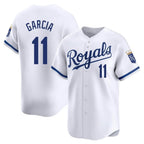 Silnrao KC.Royals #11 Maikel Garcia Player White Alt Limited Home Stitched Jerseys