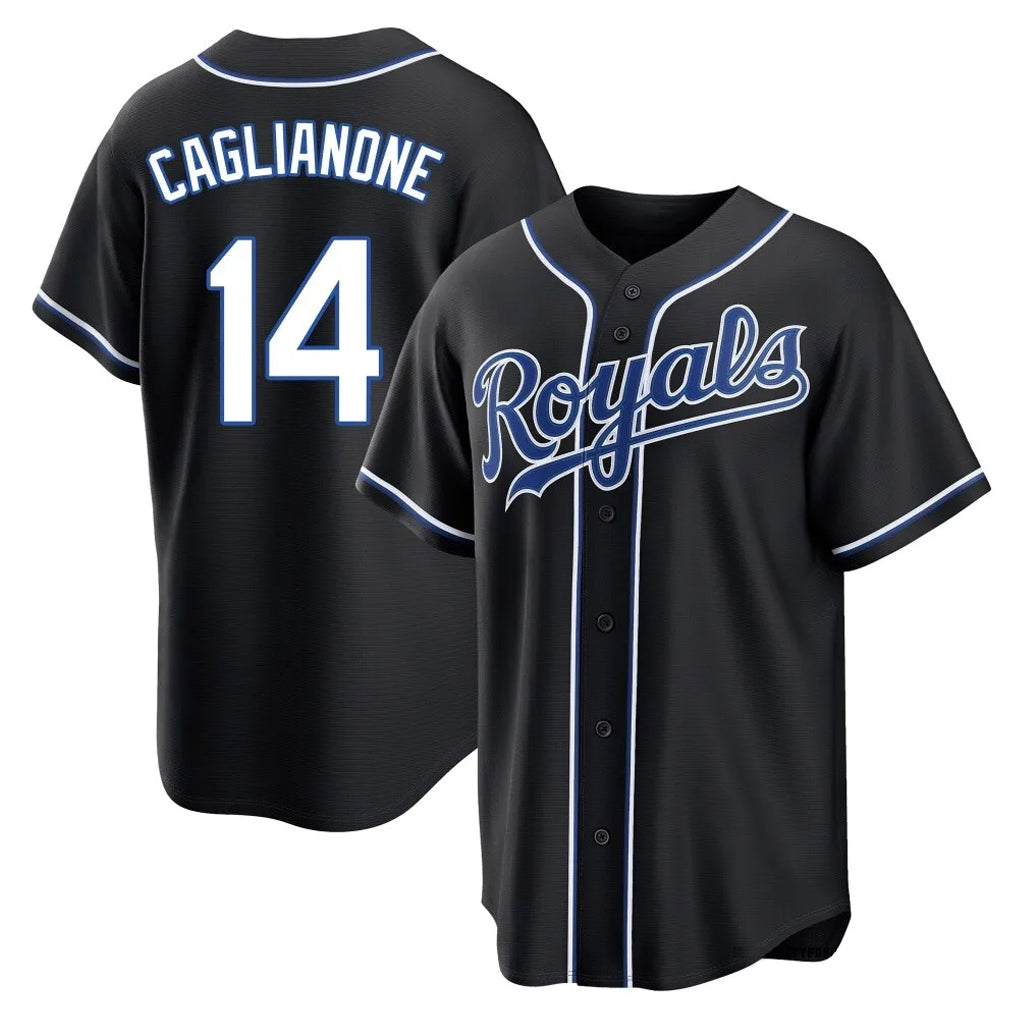 Silnrao KC.Royals #14 Jac Caglianone Player Black Carbon Fashion Home Game Stitched Jerseys
