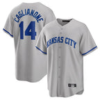 Silnrao KC.Royals #14 Jac Caglianone Player Gray Game Home Stitched Jerseys