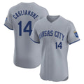 Silnrao KC.Royals #14 Jac Caglianone Player Gray Limited Elite Home Stitched Jerseys