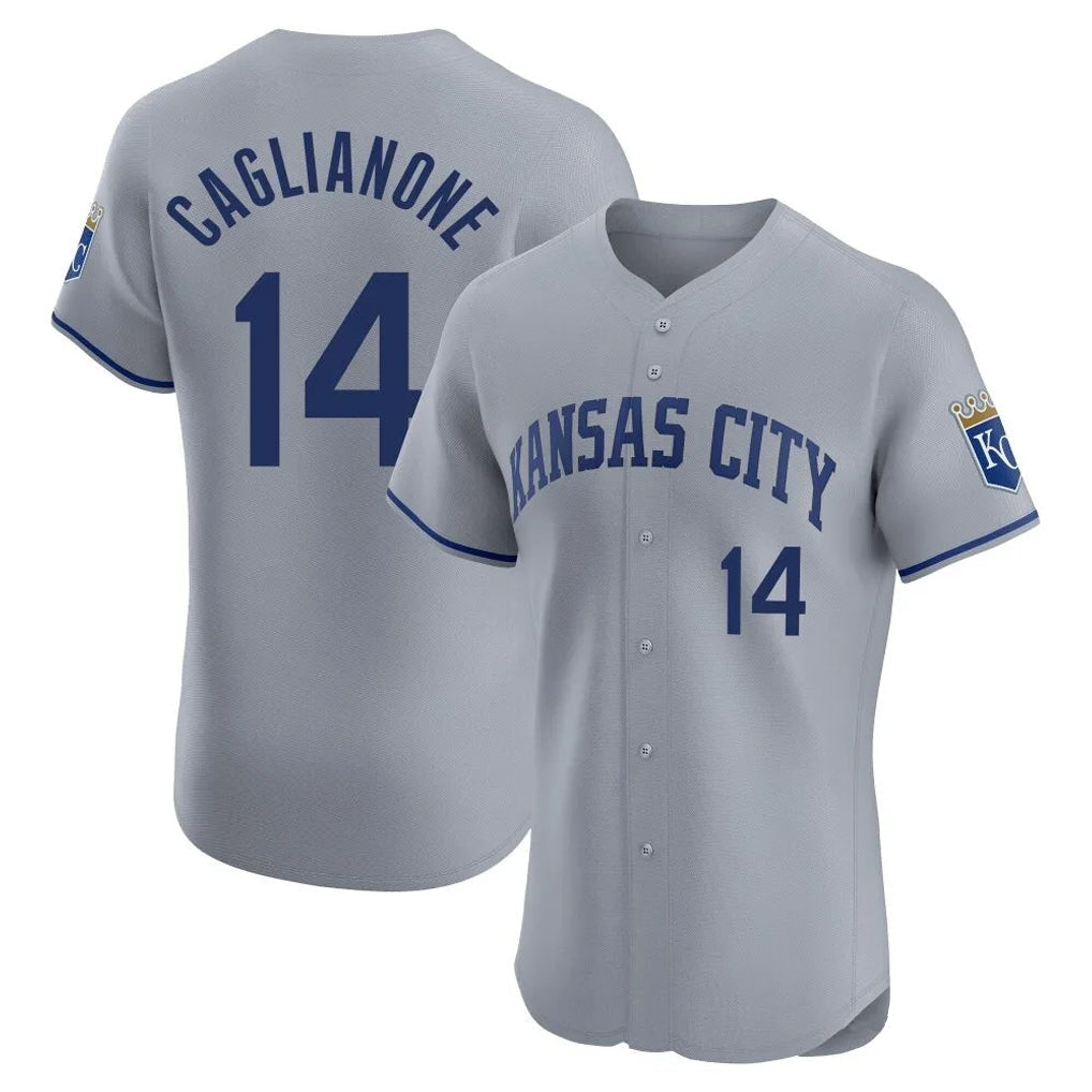 Silnrao KC.Royals #14 Jac Caglianone Player Gray Limited Elite Home Stitched Jerseys