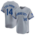 Silnrao KC.Royals #14 Jac Caglianone Player Gray Limited Home Stitched Jerseys