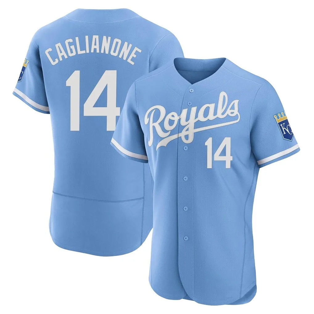 Silnrao KC.Royals #14 Jac Caglianone Player Light Blue Alt Limited Elite Home Stitched Jerseys