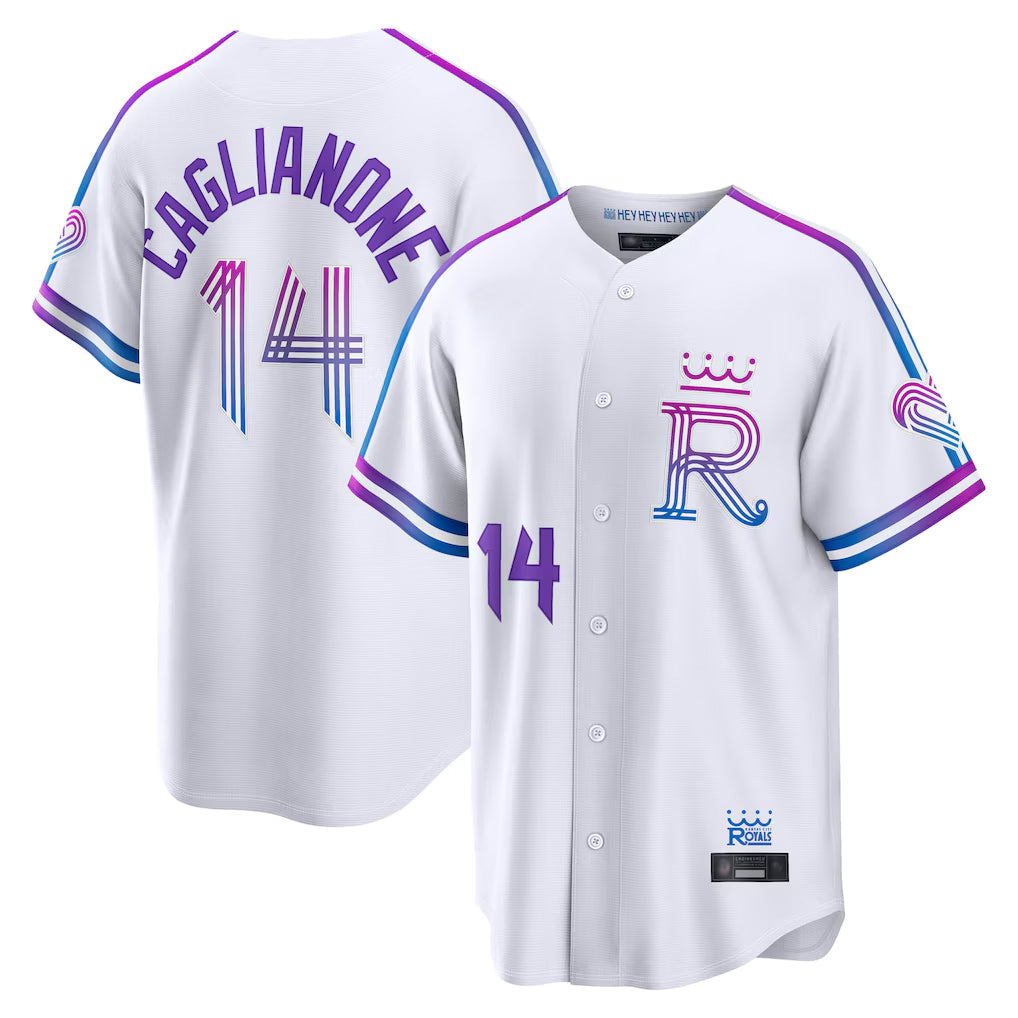 Silnrao KC.Royals #14 Jac Caglianone Player White 2026 City Connect Limited Home Stitched Jerseys