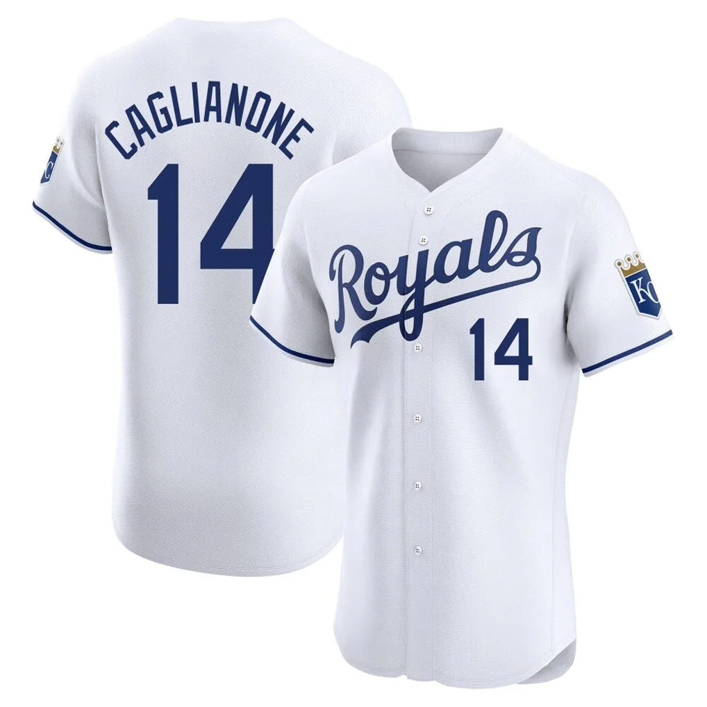 Silnrao KC.Royals #14 Jac Caglianone Player White Alt Limited Elite Home Stitched Jerseys