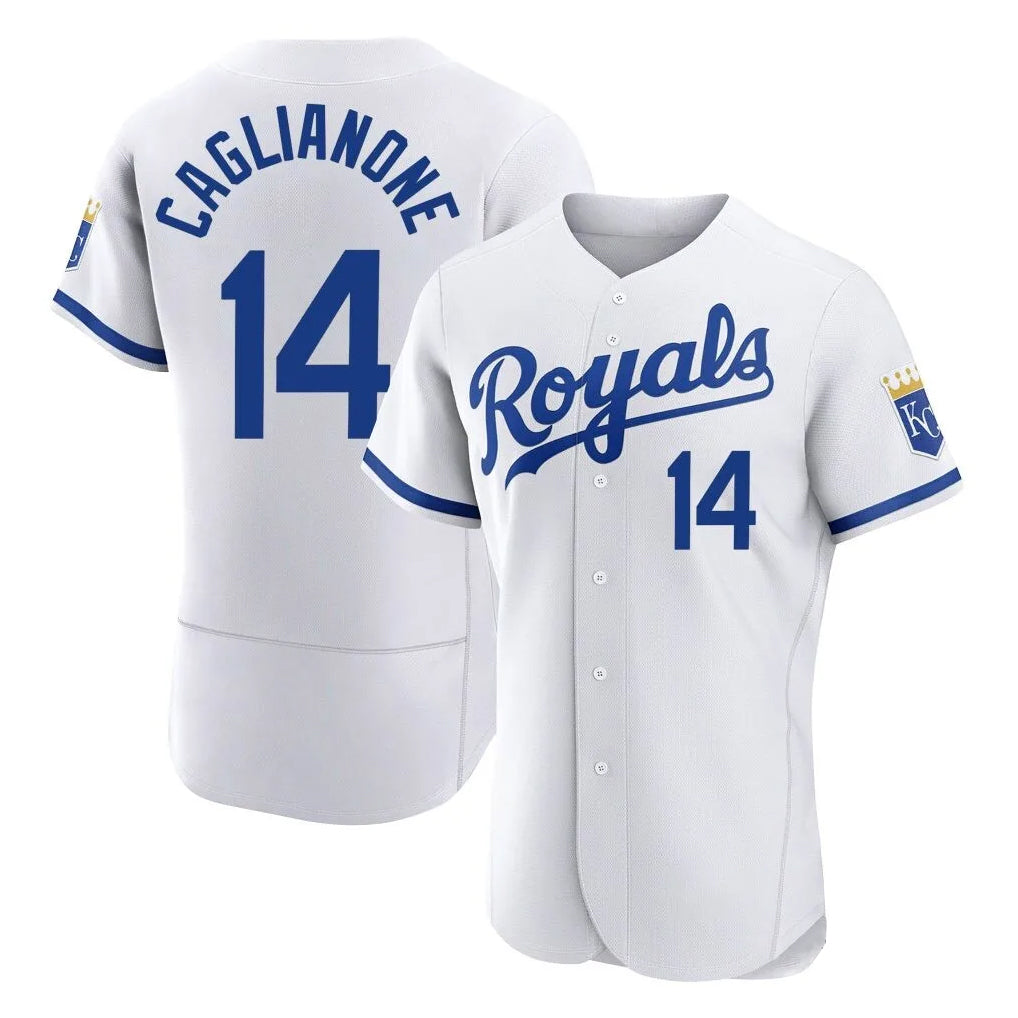 Silnrao KC.Royals #14 Jac Caglianone Player White Limited Elite Home Game Stitched Jerseys